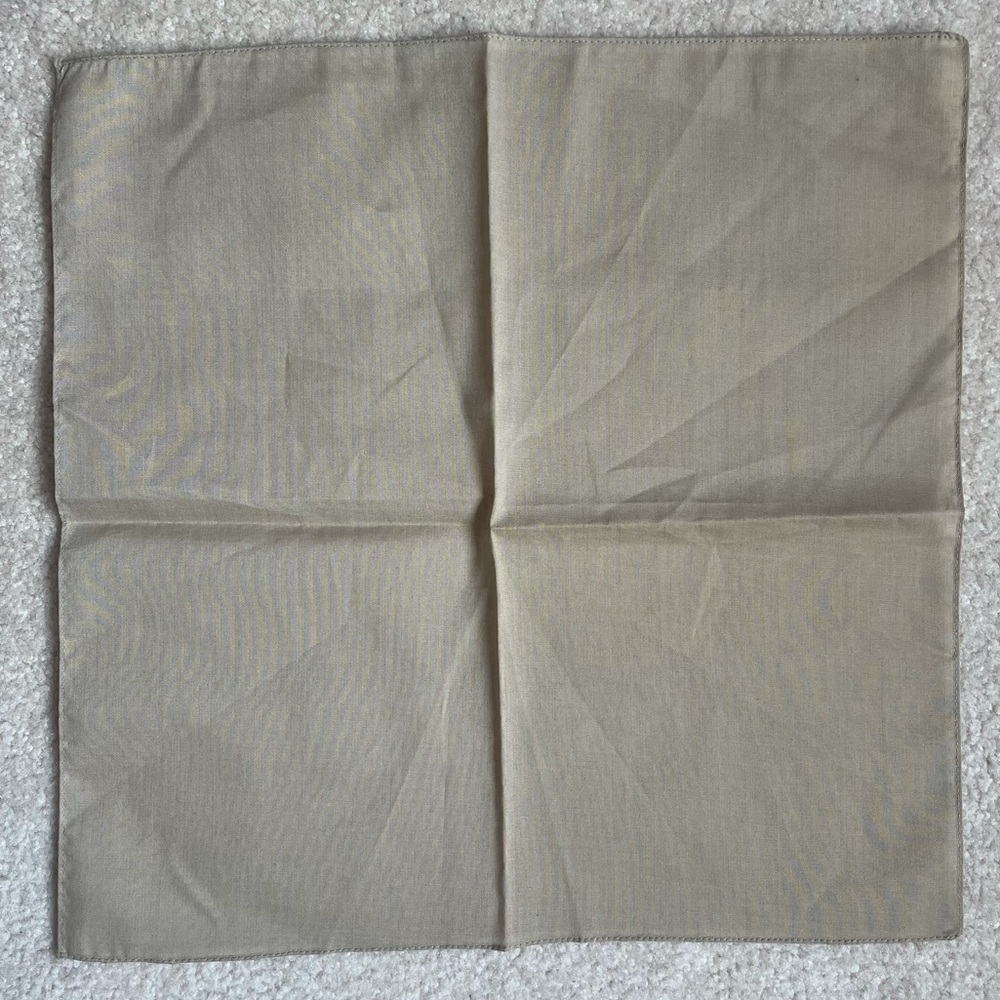 Women's Vintage, Solid, Slightly Textured, Tan Head / Neck Scarf